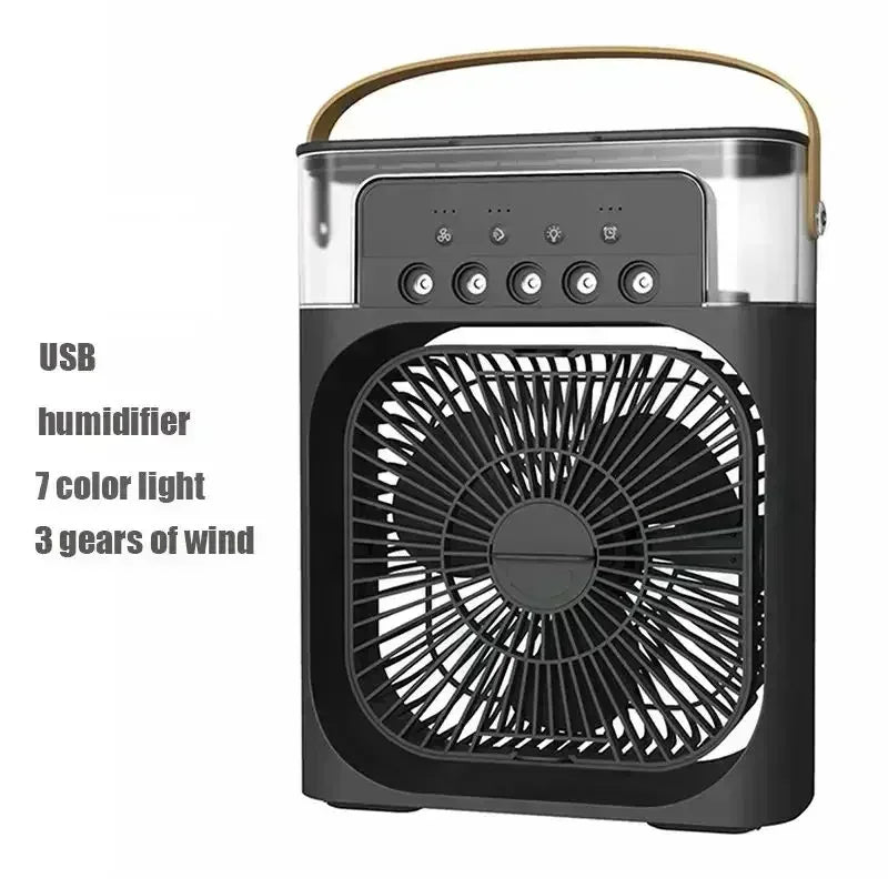 3-in-1 Mini Air Cooler with Humidifier & LED Light