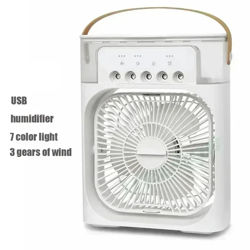 3-in-1 Mini Air Cooler with Humidifier & LED Light