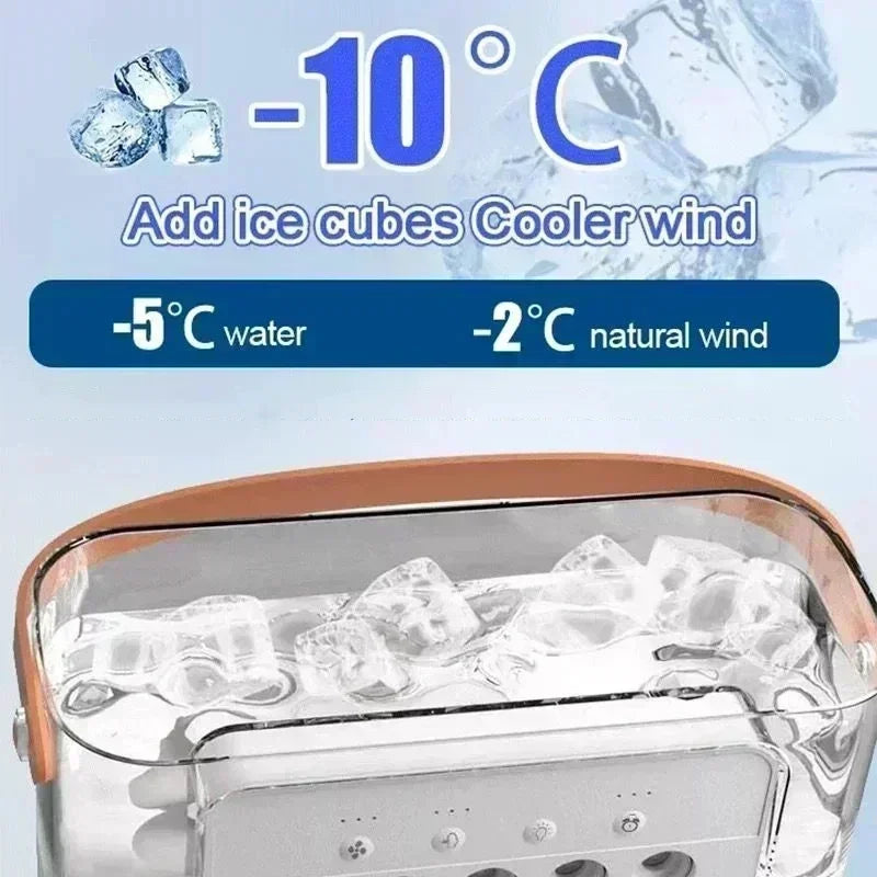 3-in-1 Mini Air Cooler with Humidifier & LED Light